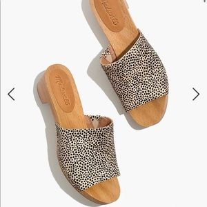 Madewell Evelyn Slide Clog in Spotted Calf Hair 10